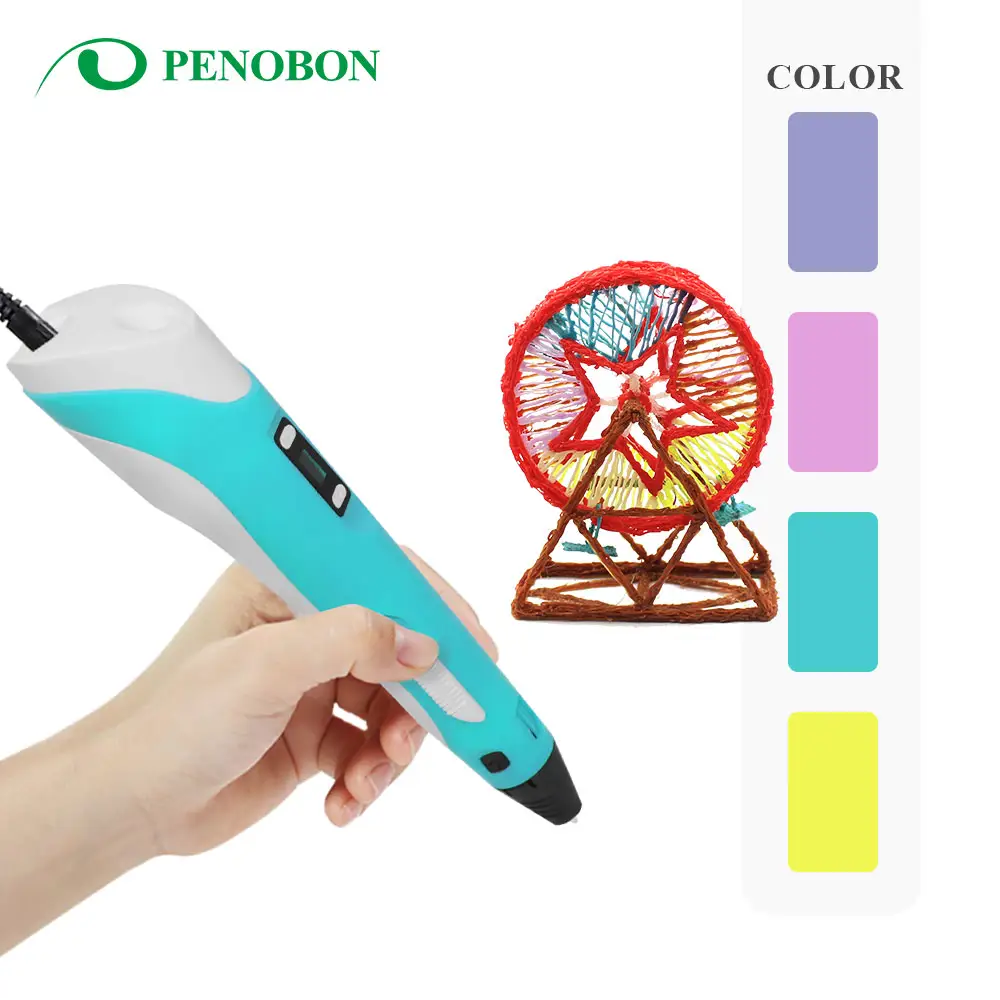 PNB-G2H DIY intelligent drawing toy kids 3d pen printing with LCD Screen with Refill Filaments 3d pen set
