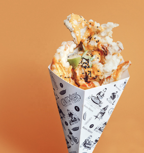 Frites à emporter biodégradables écologiques, œufs, gaufres, crêpes, support <span class=keywords><strong>de</strong></span> Churros, cône avec Sauce - Product Image 1