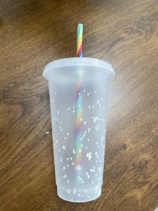 16oz 24oz reutilizable, taza de café de plastico sin tapa color tazas con <span class=keywords><strong>tapas</strong></span> y pajitas - Product Image 3