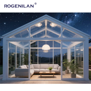 Pour Rogenilan Aluminium Autonome Toutes Saisons Autonome Avec Double Vitrage Isolé En Verre Jardin <span class=keywords><strong>D</strong></span>'hiver Toit En Pente Avant-toit-pour - Product Image 5