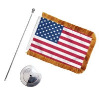 Drapeau de table à franges USA, décoration pour conférence diplomatique, Amérique du Nord, célébration du 4 juillet, drapeau de bureau personnalisé