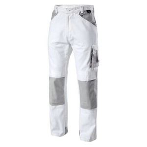 Pantalons de travail blancs <span class=keywords><strong>pour</strong></span> hommes de haute qualité en gros, taille personnalisée - Product Image 3