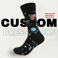 Chaussettes habillées pour hommes de haute qualité, chaussettes de sport personnalisées à motifs de dessins animés amusants en coton respirant