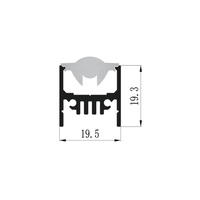 Profil de LED en aluminium chaud d'angle de faisceau de 10 degrés profil de LED monté en surface pour l'éclairage linéaire mené avec l'angle de faisceau différent