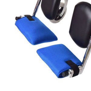 Funda protectora para pedales de silla de ruedas, paquete individual azul, material de algodón, almohadilla anticolisión para uso de pacientes mayores - Product Image 3