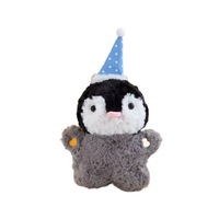 Jolie Peluche Chapeau de Fête en Forme de Cochon, Dinosaure, Ours, Panda, Pingouin, Éléphant, Poupée en Peluche Douce, Cadeau d'Anniversaire pour Enfants, Porte-clés