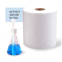 Serviettes en papier industrielles et commerciales de qualité supérieure, rouleaux bleus, recyclées, en bambou vierge, 2 plis, rouleaux de serviettes en papier bleues pour les mains