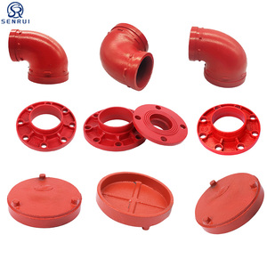 Raccord de tuyauterie en fonte ductile peinte pour la lutte contre l'incendie, pour croisement de tuyauterie - Product Image 1