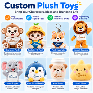 Mascota de Peluche Personalizada de 20cm/30cm, Muñeco Original con Logotipo Bordado para Promoción de Marca e IP - Product Image 4