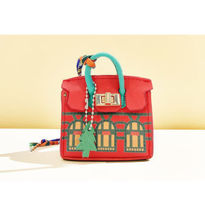 2025 nuevo estilo de lujo de cuero Pu Mini cartera bolso coche llavero regalo diseñador monedero bolso colgante llaveros para Navidad - Product Image 1