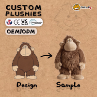 Offre Spéciale – Peluche Gorille à Poils Longs Personnalisée OEM, Animal en Peluche Moelleux, Mascotte d'Entreprise Personnalisée, Haute Qualité, Certifications CE et CPC