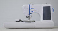 Tissu de vêtement de QK-ES5 mini machine à broder informatisée à usage domestique avec grand écran