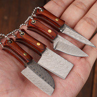 Mini couteau de chef rétro exquis avec porte-clés et étui, petit coupe-légumes créatif portable, gadget EDC pour l'extérieur, pendentif