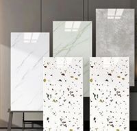 Panneau mural en PVC imitation marbre, revêtement UV haute brillance, imperméable, pour décoration intérieure