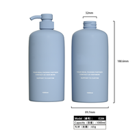 Nouveau design personnalisé de bouteilles de shampoing en plastique PET de luxe 1000ml pour savon liquide