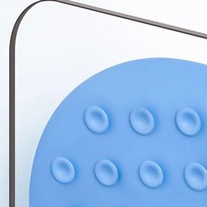 Tapis de bain mural en silicone <span class=keywords><strong>pour</strong></span> salle de bain, <span class=keywords><strong>coussin</strong></span> de massage avec ventouses, motif solide, gris foncé - Product Image 4