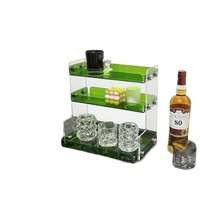 Étagère de table minimaliste en acrylique, style luxe léger, transparente, 3 niveaux, multifonctionnelle, anti-poussière, anti-humidité, présentoir