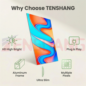 Pantalla LED para Póster de Interior, Montada en Pared, Señalización Digital HD, Pantalla Publicitaria LED con <span class=keywords><strong>APP</strong></span> P1.86 P2 P2.5 para Museos y Exposiciones de Arte - Product Image 3