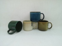 Tasses à café en céramique de grande taille au design moderne avec glaçure réactive et logo personnalisé pour cadeau