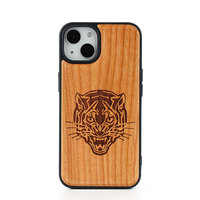 Étui de téléphone portable en bois naturel personnalisé pour iPhone 15, en bois véritable pour coque d'iPhone