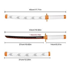 Mini katana en acier inoxydable Demon Slayer, anime japonais, lame Nichirin de Kyojuro Rengoku, épée Tanto. - Product Image 2