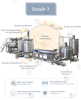 Ligne de production entièrement automatique à haute efficacité en acier inoxydable de qualité alimentaire pour la transformation des noix, du beurre, des arachides, des amandes et des noisettes