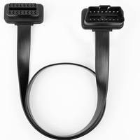 OBD 2 ذكر إلى أنثى تمديد الشريط كابل تشخيص 16 دبابيس متصلة كابل تمديد OBD2