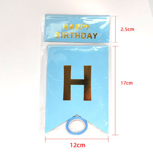 Striscione in Carta Dorata 'Happy Birthday' con Decorazione a Coda di Pesce per Sfondo Festa - Product Image 1