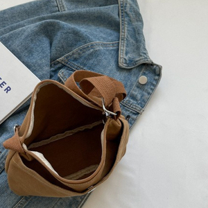 Bolso Mini Retro de un Solo Hombro con Correa Ajustable en Promoción |   Bolsa de Lona Estilo Coreano con Logotipo Personalizado - Product Image 4