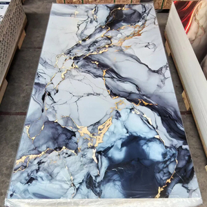 Eco-Friendly Interior Decoration PVC <b>Wall</b> <b>Panel</b> <b>Board</b> 3D Printing Marble Texture UV Coating Marble Sheet - Product Image 1