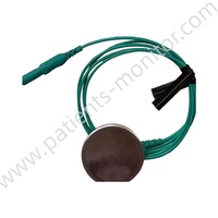 Électrode de terre réutilisable en forme de disque 019-401200, câble de connexion pour électromyographie, diamètre 30 mm, longueur 0,75 m