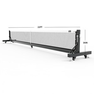 Lưới cầu lông <span class=keywords><strong>Pickleball</strong></span> Arronax 22FT hạng nặng, chất lượng thi đấu, di động, có bánh xe, dễ dàng di chuyển, chiều cao tiêu chuẩn sân trong nhà - Product Image 1