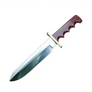 Premium Damascus Steel Straight Edge Clip Point Camping Bowie <b>Knives</b> <b>Bone</b> <b>Handle</b> OEM Logo bowie <b>Knife</b> - Product Image 4