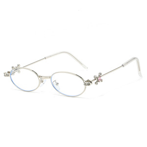 Gafas de Sol con Diamantes, Estilo Moderno, Protección UV400, Bloqueo de Luz <span class=keywords><strong>Azul</strong></span>, Cómodas, Montura Completa Pequeña, Unisex, Lentes de PC con Diseño de Puntos - Product Image 6