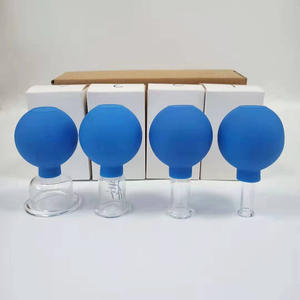 Set bekam vakum untuk wanita, Set cangkir Anti selulit pijat, Set bekam wajah terapi Cina kepala karet - Product Image 2