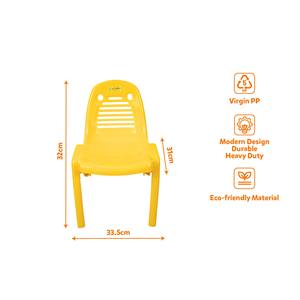 Silla Escolar Apilable de PP Resistente para Niños Pequeños con Patas Cónicas, Diseño Minimalista para Uso Comercial en Apartamentos y Aulas - Product Image 1