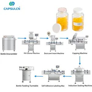CapsulCN Fully Automatic Capsule Candy Gum Counting Tablet Pill Bottle Packaging Machine Production Line