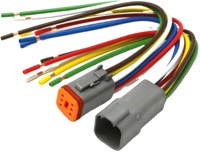 مجموعة أسلاك السيارات الألمانية DT ذات 6 دبابيس، سلك نحاسي مطلي بالقصدير 16-18AWG، موصل مقاوم للماء IP65 مع عزل PVC، 12-24 فولت