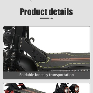 Patinete Eléctrico Profesional Extremo con Doble Motor de Alta Potencia, Chasis de Aluminio, 45 km/h, Personalizado, Procesamiento de Alta Potencia SC, Rendimiento Excepcional - Product Image 4