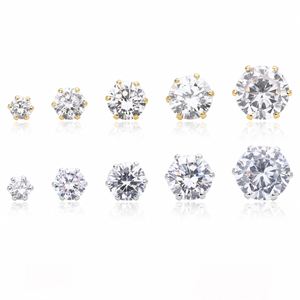 Vintage Style 925 Sterling <b>Silver</b> <b>Stud</b> Earrings with Round 5A Cubic Zircon for Women-Wedding Engagement Anniversary Party Gift - Product Image 1