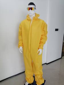 Macacão Descartável com Capuz, Sem Botas, com Punhos e Tornozelos Elásticos, Zíper Frontal com Aba e Capuz Elástico — Roupa de Segurança - Product Image 1