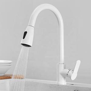 <span class=keywords><strong>Robinet</strong></span> de cuisine en acier inoxydable blanc à vente chaude, <span class=keywords><strong>robinet</strong></span> à une touche <span class=keywords><strong>pour</strong></span> arrêter l'eau et <span class=keywords><strong>robinet</strong></span> extractible - Product Image 2
