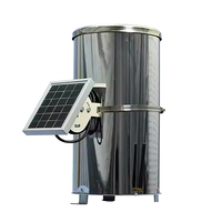 Station de pluie simple en acier inoxydable avec pluviomètre à godet basculant, surveillance de la pluie en temps réel 24/7 via IoT, alerte vocale et connectivité Mesh