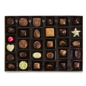Emballage de Collection de chocolat doré imprimé personnalisé, boîte cadeau de bonbons avec Inserts - Product Image 2