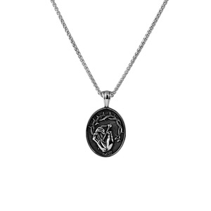 Stainless Steel <b>Cross</b> Pendant Necklace Men's Hip Hop Motorcycle Style SP1029 - Product Image 1