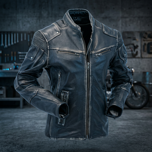Blouson aviateur en cuir véritable pour homme, personnalisé, tendance, élégant, imperméable, écologique, pour l'hiver - Product Image 3