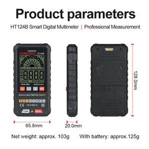 Habotest HT124B มัลติมิเตอร์แบบดิจิตอล60A กระแส DC สำหรับแมว III 600V การวัดค่า True RMS - Product Image 5