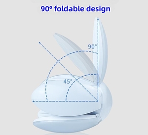 <span class=keywords><strong>Ampoule</strong></span> <span class=keywords><strong>LED</strong></span> pliable 50W à économie d'énergie pour garage, avec pales de ventilateur à quatre feuilles et angle de faisceau réglable - Product Image 5