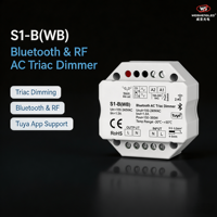 100~240VAC 1CH*1.5A y Controlador de Intensidad Triac RF Push AC S1-B(WB) (Aplicación Tuya)