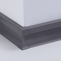 CREATEKING DWF50 Plinthes modernes en alliage d'aluminium pour hôtels et hôpitaux, résistantes à l'humidité et à la décomposition, finition anodisée, installation facile